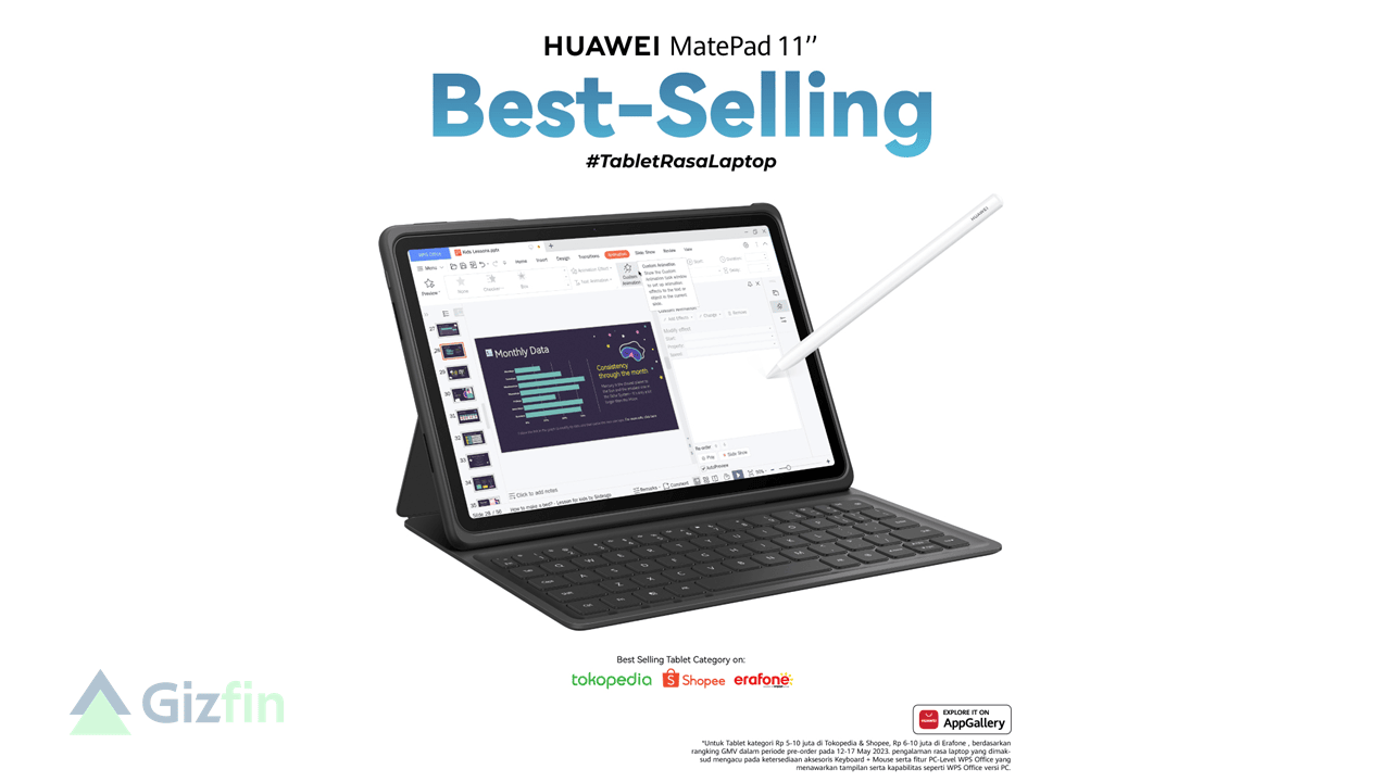 Huawei MatePad 11 Tablet Terlaris di Indonesia