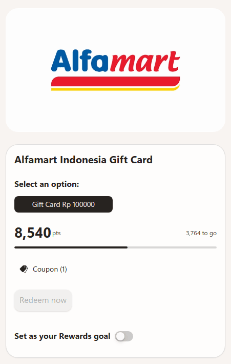 Voucher Alfamart Dari Microsoft Rewards