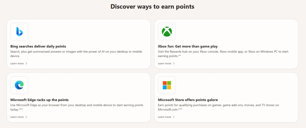 Ways To Earn Microsoft Rewards Points