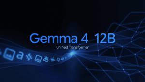 Ilustrasi Google Gemma 4 12B untuk AI multimodal lokal di laptop