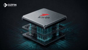 Ilustrasi chip dua lapis dengan jalur sinyal pendek untuk menjelaskan Tau Scaling Law dan LogicFolding Huawei.