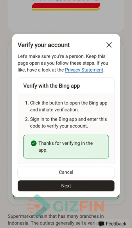 Selesaikan Konfirmasi di Browser